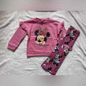 Pink DISNEY Minnie Mouse SWEATSHIRT & Pants NWT